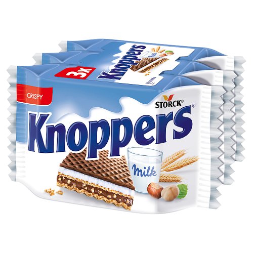 Knoppers Filled Wafers (3 x 25g) 75g pack shot