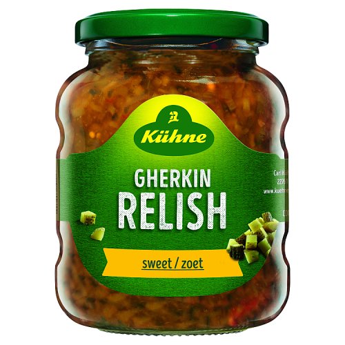 Kuhne Gherkin Relish Sweet Pickle 350g pack shot