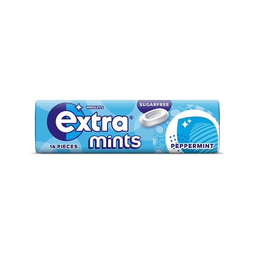 Extra Peppermint Sugar Free Roll Pack Mints 28g pack shot