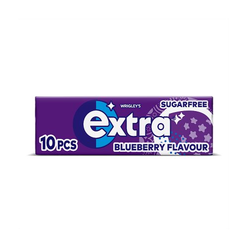 Extra Blueberry Sugar Free Chewing Gum 10s 14g pack shot