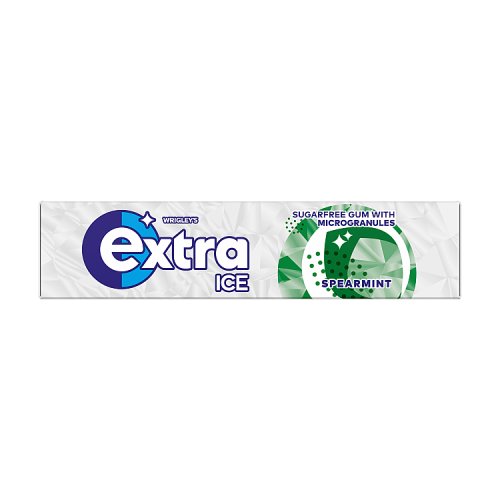 Extra Singles Ice Spearmint Sugar Free 14g pack shot