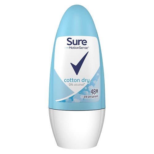 Sure Roll On Deodorant Cotton Dry Women 50ml pack shot