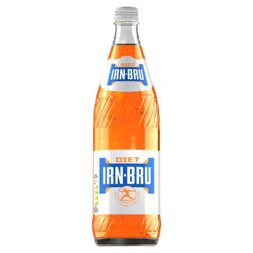 Irn Bru Diet Glass 750ml pack shot