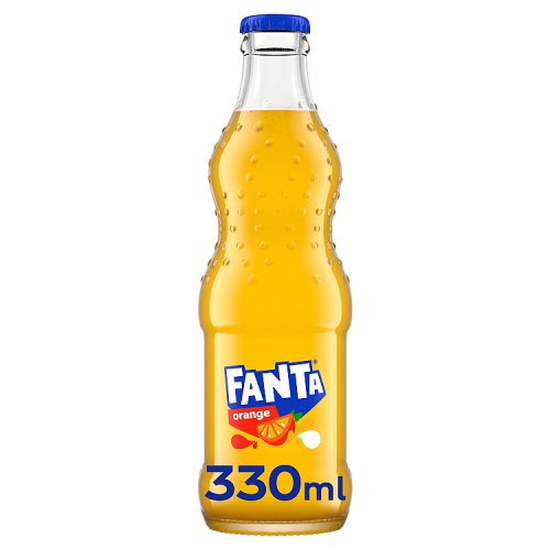 Fanta Orange Glass 330ml pack shot