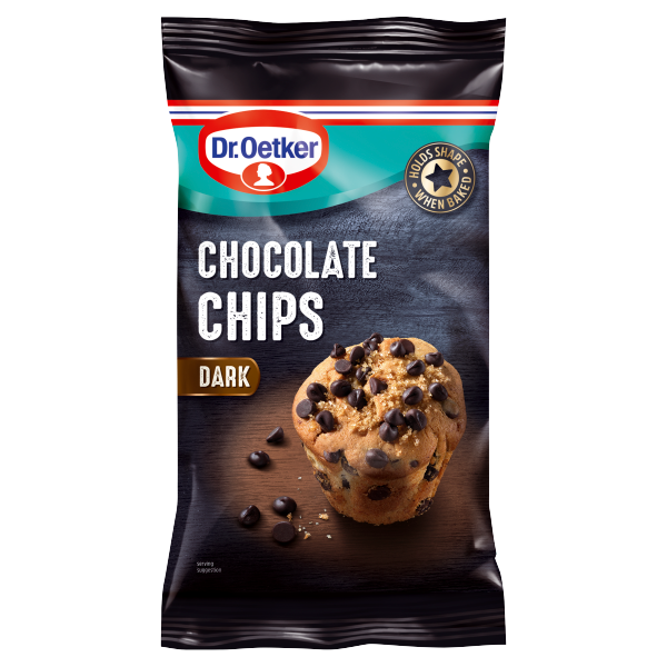 Dr Oetker Chocolate Chips Dark 100g pack shot