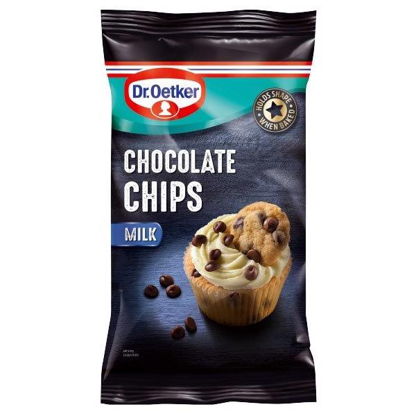 Dr Oetker Chocolate Chips Milk 100g pack shot
