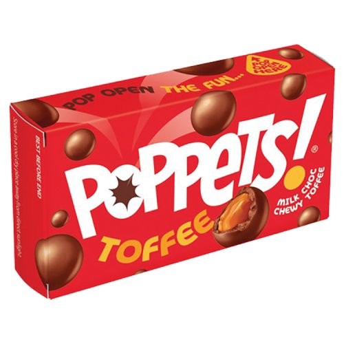 Poppets Toffee Carton Single 45g pack shot