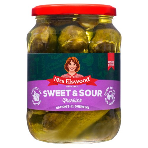 Mrs Elswood Sweet n Sour Cucumbers 670g pack shot