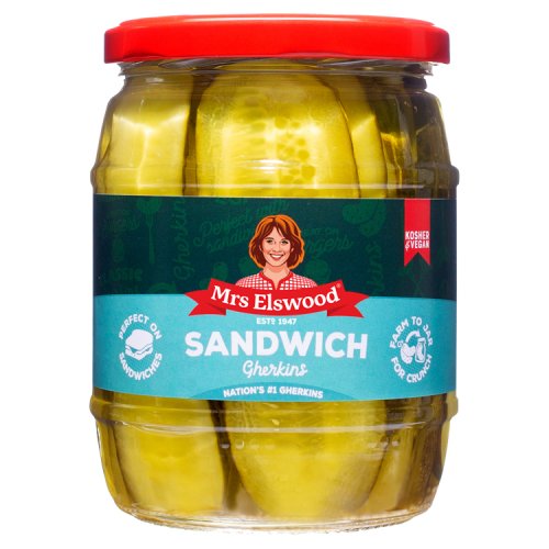 Mrs Elswood Sandwich Slice Cucumbers 540g pack shot