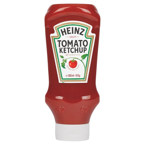 Heinz Tomato Ketchup Top Down 910g pack shot
