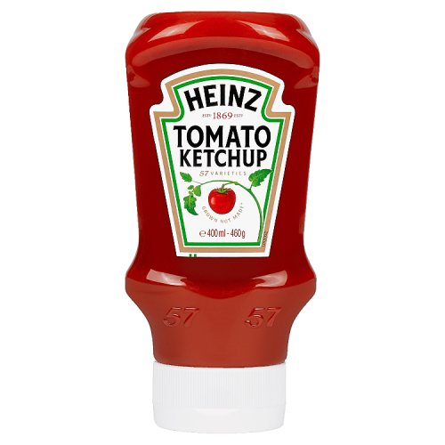 Heinz Tomato Ketchup Top Down 460g pack shot