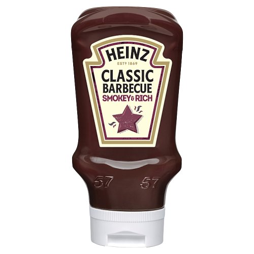 Heinz BBQ Sauce Classic Top Down 480g pack shot