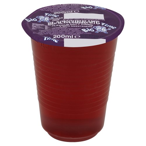 Big Time Cup Drinks Blackcurrant 200ml pack shot