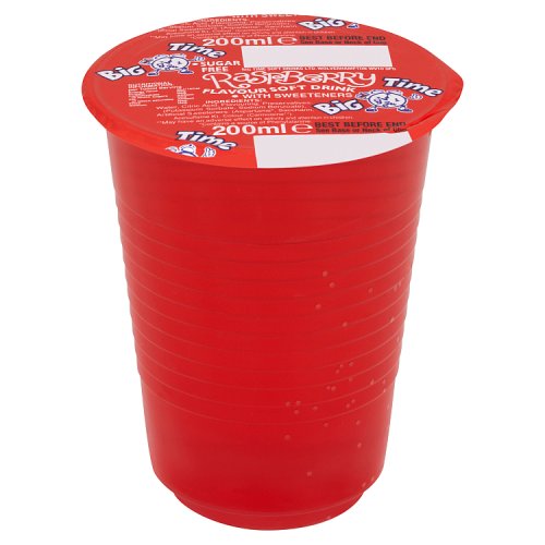 Big Time Cup Drinks Raspberry 200ml pack shot