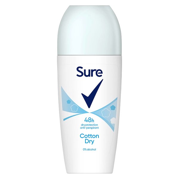 Sure Cotton Dry Roll on Essentials 50ml pack shot