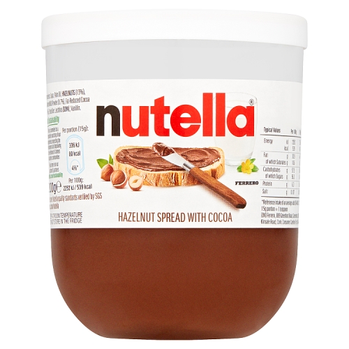 Nutella Hazelnut Chocolate Spread 200g pack shot