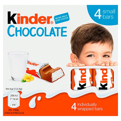 Kinder Chocolate T4 50g pack shot