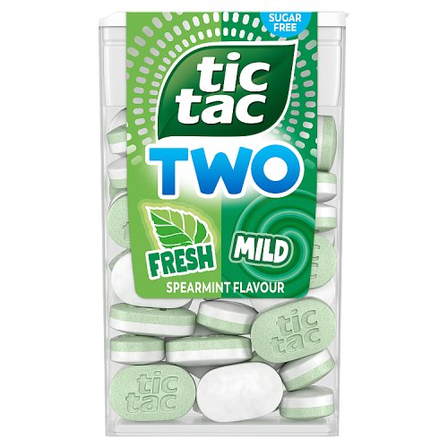 Tic Tac Two Mild Spearmint Sugar Free 38.5g pack shot