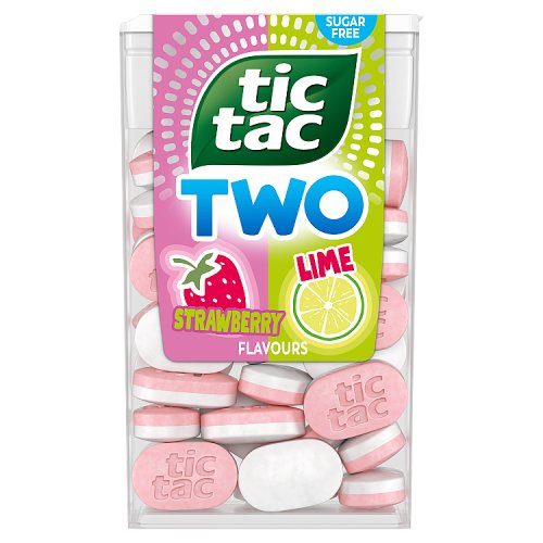 Tic Tac Two Strawberry & Lime Sugar Free 38.5g pack shot