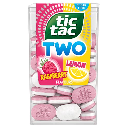 Tic Tac Two Raspberry & Lemon Sugar Free 38.5g pack shot