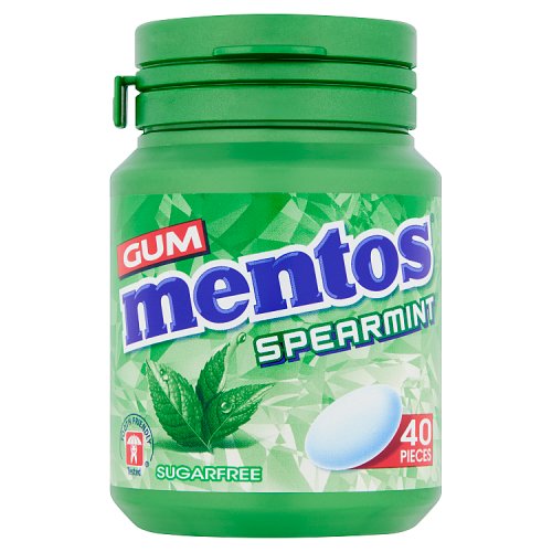 Mentos Gum 40pc Bottle Spearmint 56g pack shot