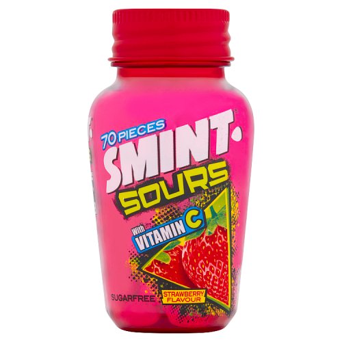 Smint Sours Strawberry 70s pack shot