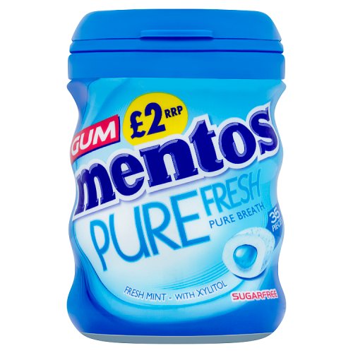 Mentos Gum Pure Fresh Fresh Mint PM £2 35s 70g pack shot