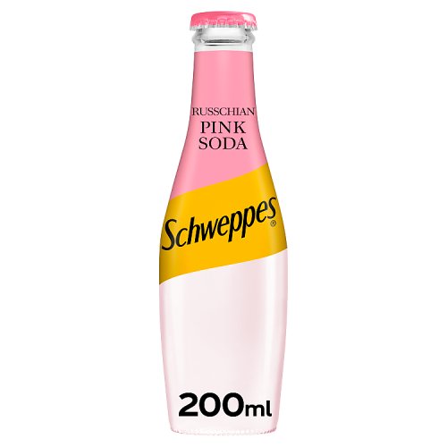 Schweppes Russchian Pink Soda Water Glass 200ml pack shot