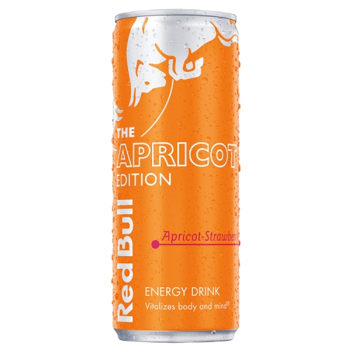 Red Bull Energy Apricot & Strawberry 250ml pack shot
