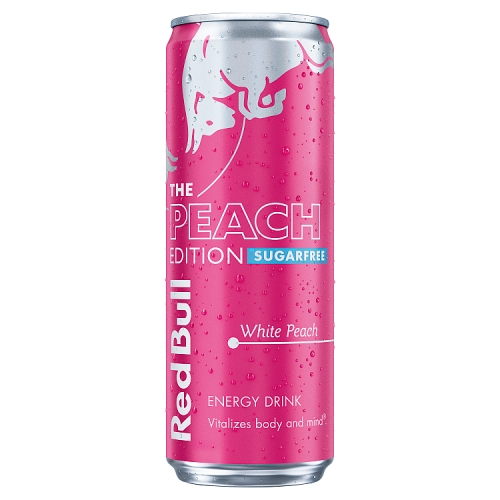 Red Bull Energy White Peach Edition S/F 355ml pack shot