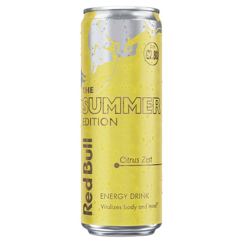 Red Bull Summer Citrus Zest PM £2.80 473ml pack shot