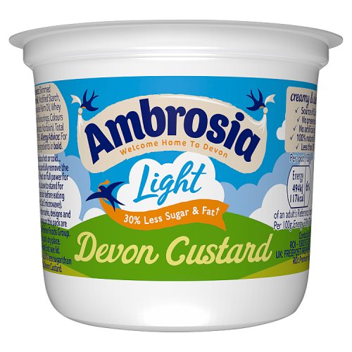 Ambrosia Custard Light Pot 150g pack shot