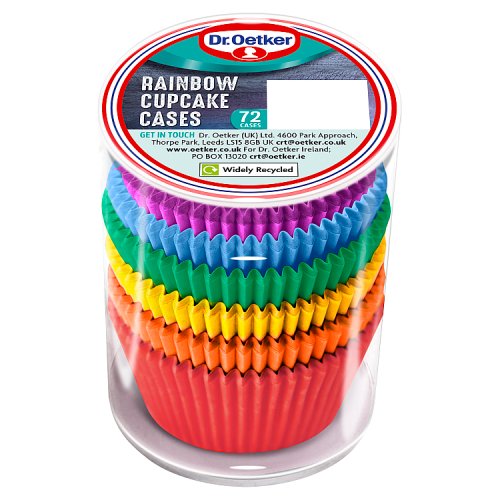 Dr Oetker Rainbow Cupcake Cases 72s pack shot