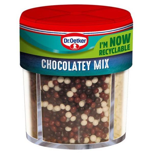 Dr Oetker Chocolatey Mix 4 Cell Sprinkles 93g pack shot