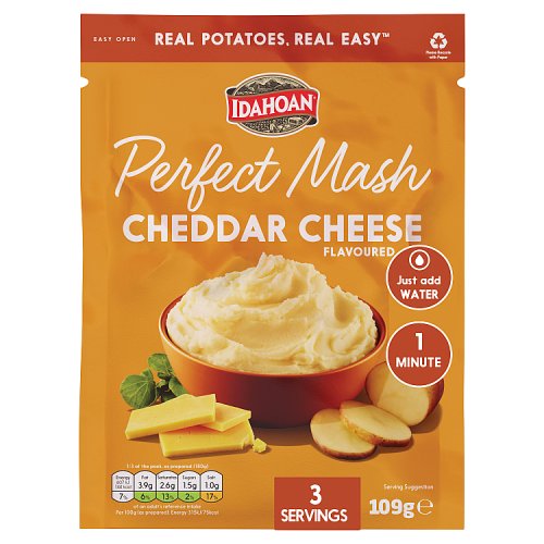 Idahoan Cheddar Cheese Mash 109g pack shot