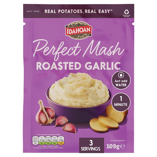Idahoan Roasted Garlic Mash 109g pack shot