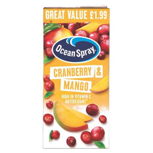 Ocean Spray Cranberry & Mango PM £1.99 1Ltr pack shot