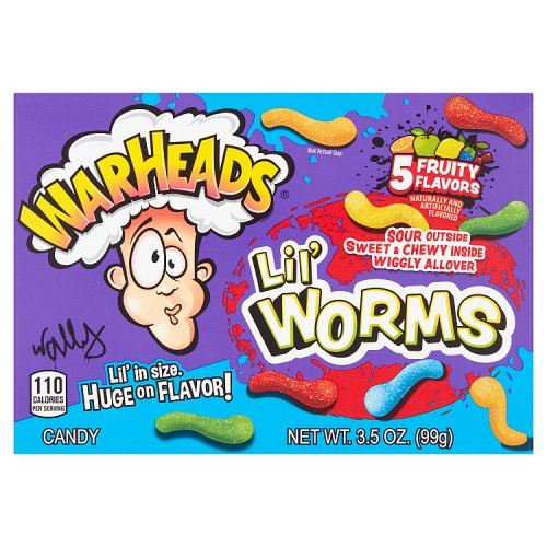 Warheads Lil Worms Theatre Box 99g pack shot