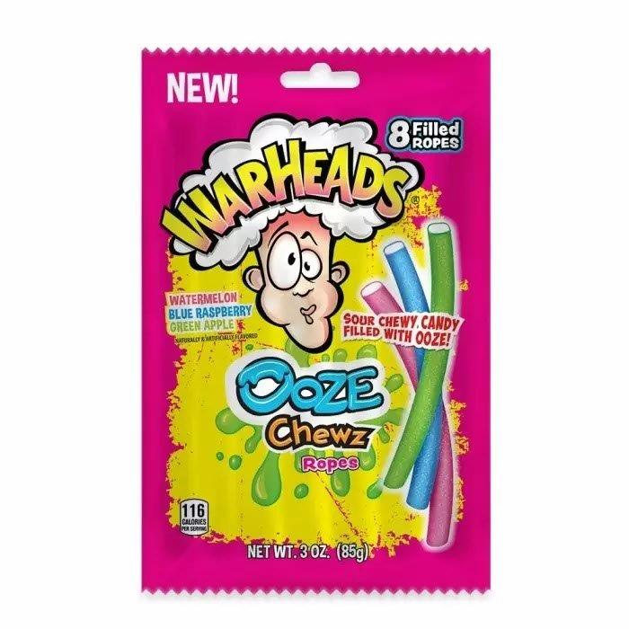 Warheads Sour Ooze Chewz Ropes Bag 85g pack shot