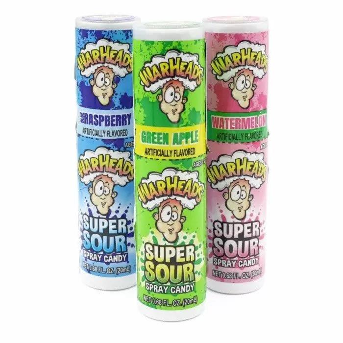 Warheads Super Sour Spray Candy 3pk pack shot