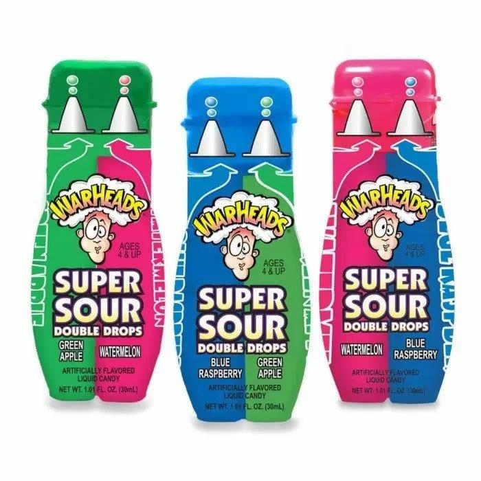 Warheads Super Sour Double Drops 3pk pack shot