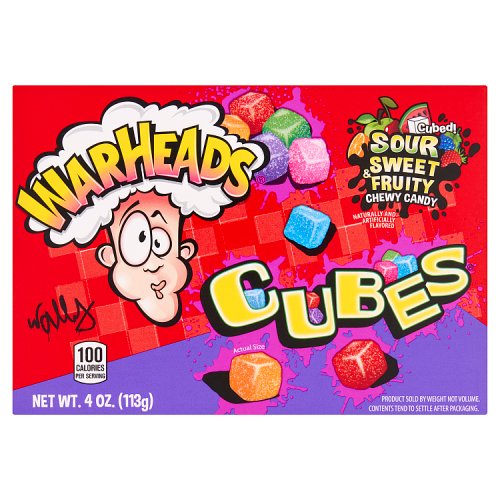 Warheads Chewy Cubes Theatre Box 113g pack shot