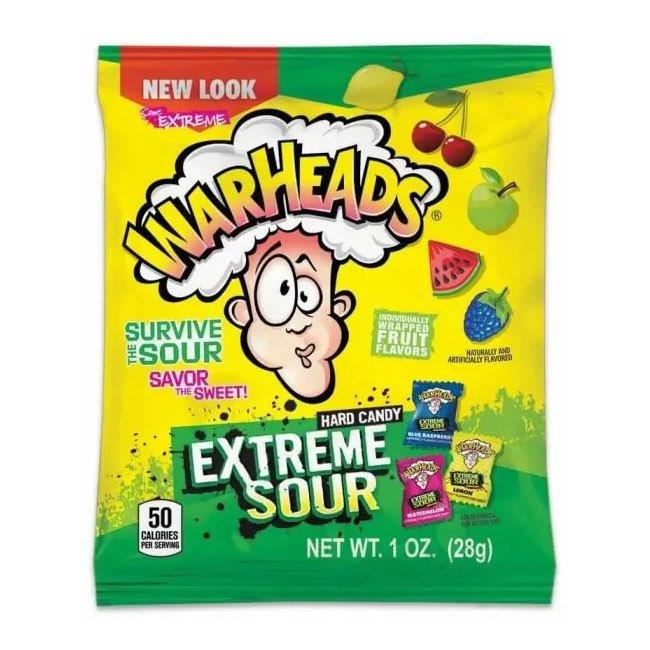 Warheads Extreme Sour Hard Candy 28g pack shot