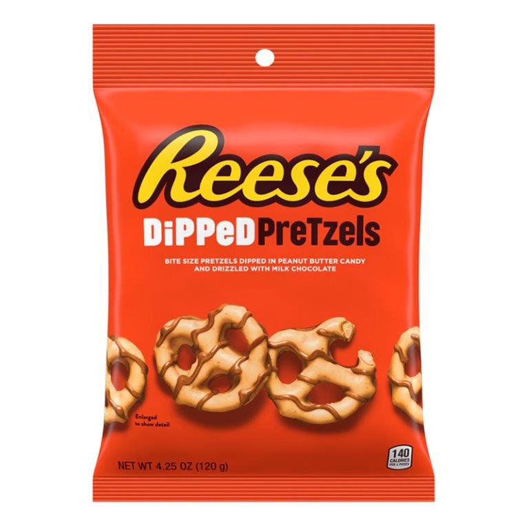 Reeses Peanut Butter Dipped Pretzels 120g pack shot