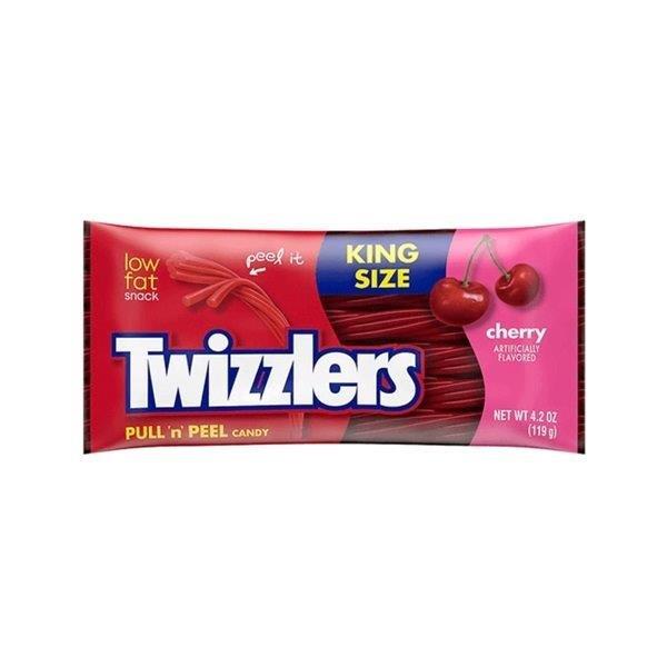 Twizzlers Cherry Pull n Peel King Size Bar 119g pack shot