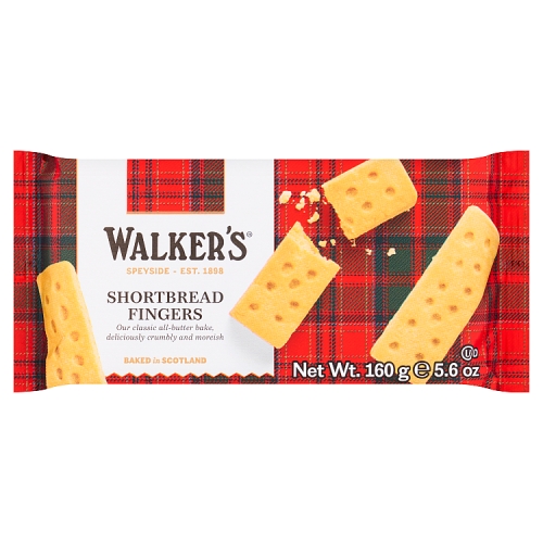 Walkers Shortbread Fingers 160g pack shot