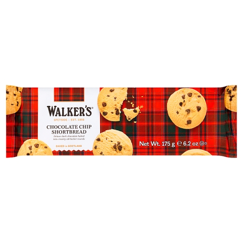 Walkers Chocolate Chip Shortbread 175g pack shot