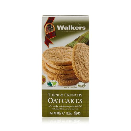 Walkers Thick and Crunchy Oatcakes With Bran 300g pack shot