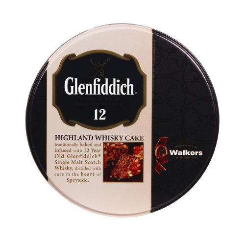 Walkers Glenfiddich Whisky Cake Tin 800g pack shot