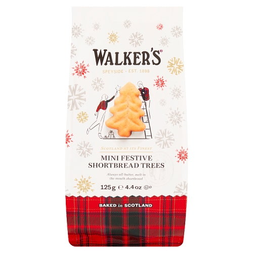 Walkers Mini Festive Shortbread Trees 125g pack shot